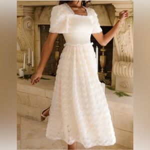 NWT Ivy City Cloud Nine Cream Sparkle dress (size medium)